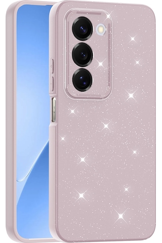Xiaomi Redmi 15 Kılıf Kamera Korumalı Simli Lüks Zore Koton Kapak Lila