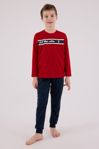 U.S. Polo Assn. U.s. Polo Assn Erkek Çocuk Kırmızı Pijama Takımı Us2210-c-v1