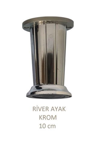 River Ayak, Plastik Mobilya Ayağı, 10 Cm, Vidalar Dahil, Krom Krom