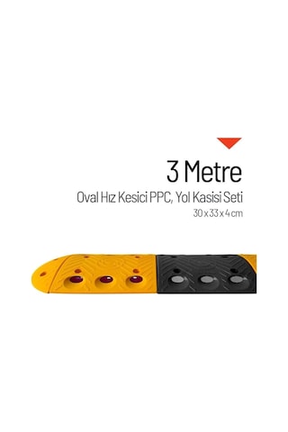 3 Metre Oval Hız Kesici Set Modüler Yol Kasisi-876