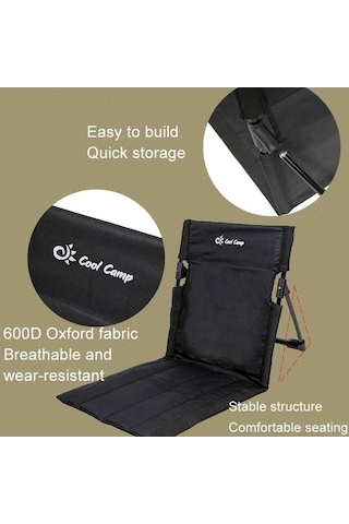 Prestigegoods Cool Camp C-y006 Alüminyum Katlanır Plaj Sandalyesi, Açık Hava Kamp Sırt Minderi, Ordu Yeşili, 68x39x40cm, 550g Haki