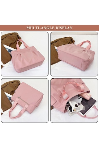 Kadınlar için Naylon El Çantası Ve Cüzdan Büyük Rahat Omuz Çantası Seyahat Çantası Moda Basit Çanta Açık Hava Seyahat Çantası, Siyah A818 Siyah