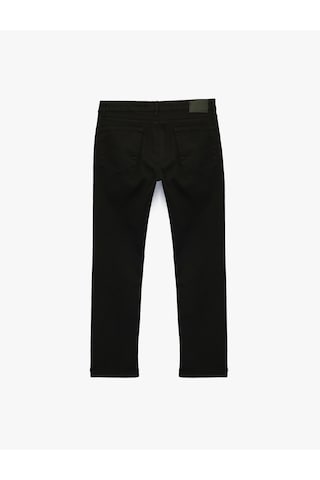 Koton Normal Bel Pamuklu Straight Fit Jean Pantolon - Mark Jean Siyah 6sam40034nd