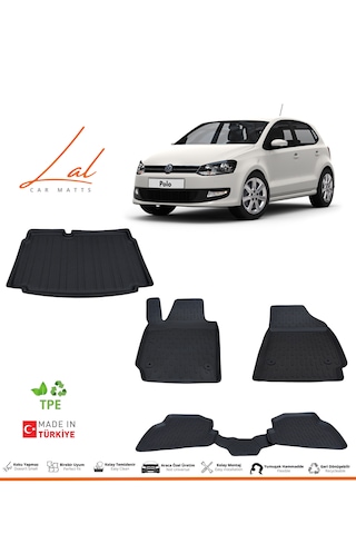 Volkswagen Polo 3d Havuzlu Paspas Alt Kademe Bagaj Havuzu Seti 2009-2017 Uyumlu