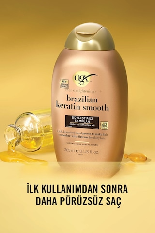 Brazilian Keratin Smooth Şampuan 385 Ml + Dolgunlaştırıcı Biotin & Kolajen Sülfatsız Şampuan 385 Ml