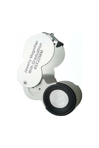 Büro Ev Ofis İçin 45x Büyütme 22mm Lens Led Işıklı Yalancı Para Kontrol Değerleme Büyüteci