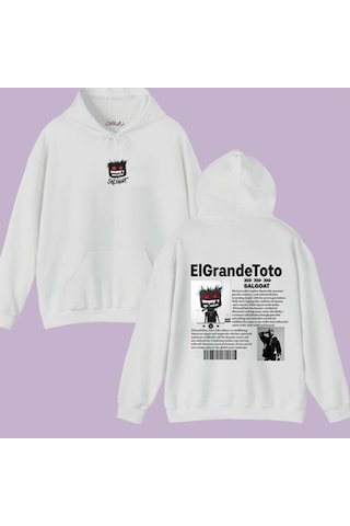 Elgrandetoto Salgoat Beyaz Sweatshirt Hoodie Beyaz