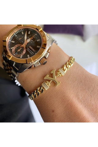 Simurg Jewellery Gümüş Y Harf Bileklik