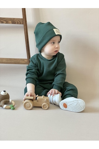 MiaBaby Bereli Üçlü Takım 001 Koyu Yeşil