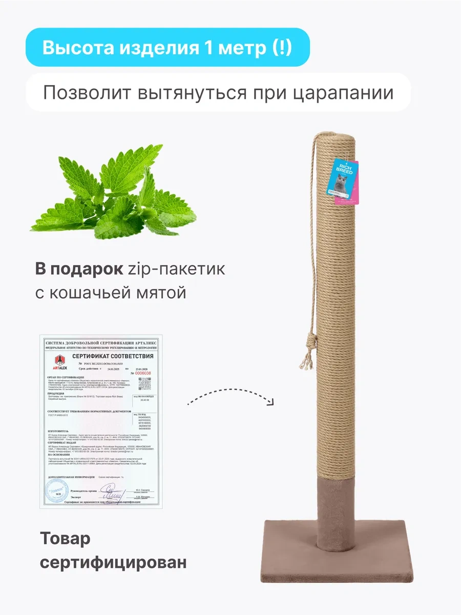 Rıch Breed Yüksek Ayaklı Halı Kemerli Kedi Tırmalama Direği 378953068