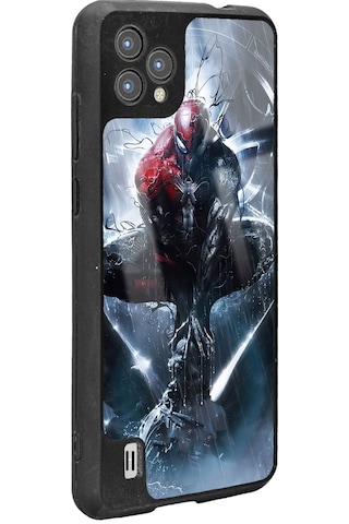 Reeder P13 Blue Plus 2022 Spiderman Tasarımlı Glossy Telefon Kılıfı Siyah