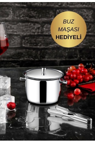 Paslanmaz Çelik Buz Kovası Çap:14 Derinlik: 9.5