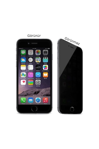 Kilifone - Apple Uyumlu iPhone 8 Plus - Ekran Koruyucu Kor Privacy Hayalet Cam Ekran Koruyucu - Siyah