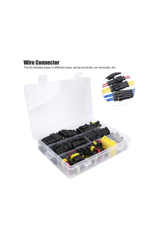 Neevoyu 352 Parça Araç Hıd Kablolu Bağlantı Kutusu Seti - Su Geçirmez Ip68, Dayanıklı Plastik, 1-4 Pinli Konnektörler Ve Füze Takımları