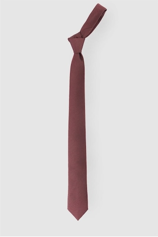 Tudors Kendinden Desenli Düz Erkek Kravat - Bordo (529053134) Bordo