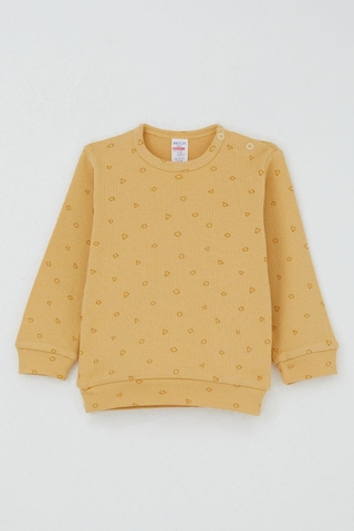 Breeze Erkek Bebek Pijama Takımı Omuzdan Patlı Mini Geometrik Şekiller 4 Ay-1 Yaş, Hardal Sarı Hardal Sarı