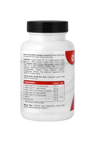 Supra Protein Multi Kolajen Complex Takviye Edici Gıda 60 Tablet