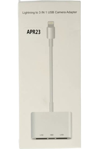 Newface Apr23 Apple iPhone Uyumlu Otg 3in1 - Beyaz Belirtilmemiş