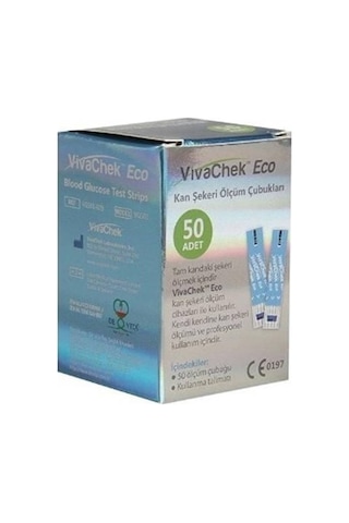 Vivachek Eco Şeker Ölçümü Test Stribi 50'Lik