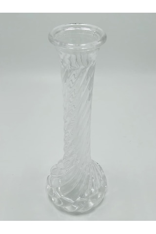 El Yapımı Burgu Model Cam Karanfillik 25cm