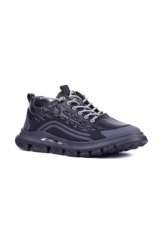 Guja - Hakiki Deri - Tekstil Air Taban Siyah Renk Erkek Sneaker - 900-563-1468