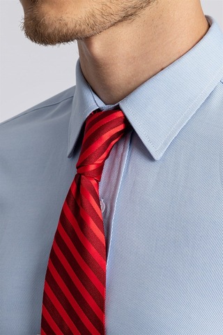 Tudors Modern Slim Fit Uzun Kollu Pamuklu Kolay Ütü Armürlü Erkek Mavi Gömlek-22350 Mavi