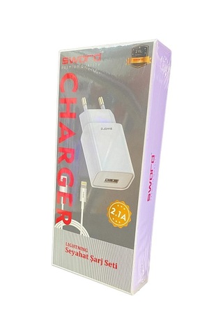 Sword SW-CA12A Lightning 2100 Mah Şarj Seti Beyaz