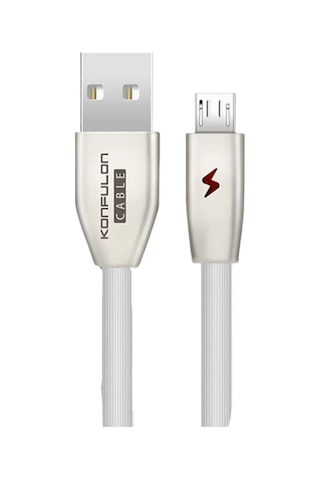 Mey Najmaddin S53 Led Işıklı Micro Usb Kablo 1m 3a - Beyaz Najmaddin Belirtilmemiş