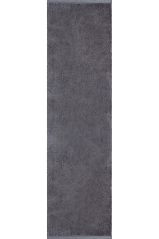 Comfort Puffy Düz Saçaklı Peluş Düz Yolluk Halı Antrasit