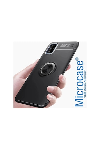Samsung Galaxy Uyumlu S20 Fe Fan Edition Focus Serisi Yüzük Standlı Kılıf Siyah