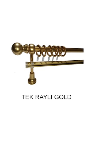 Perdemix Klasik Ahşap Rustik Perde Askısı Tek Raylı 28 Mm