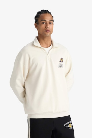 Defacto Nba Los Angeles Lakers Oversize Geniş Kalıp Dik Yaka Jakarlı Sweatshirt E9637ax25aubg662 Bej-bg662