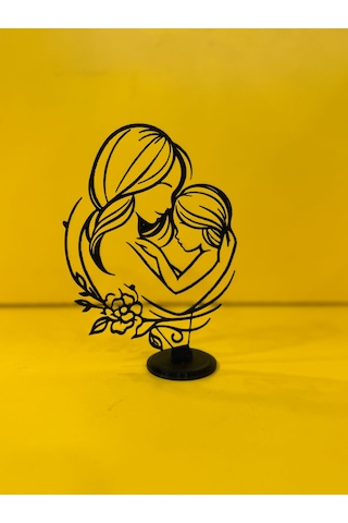 Anneler Günü Özel Anne Çocuk Temalı Biblo 18 Cm Plastik