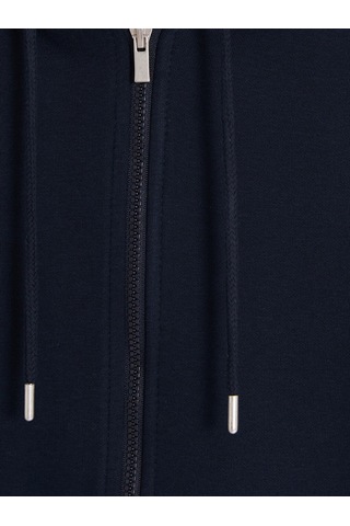 Lcwaıkıkı Classic Lacivert Kapüşonlu Erkek Fermuarlı Sweatshirt
