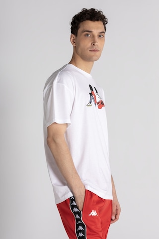 Kappa Erkek T Shirt 381G43W-ALQ BEYAZ Beyaz