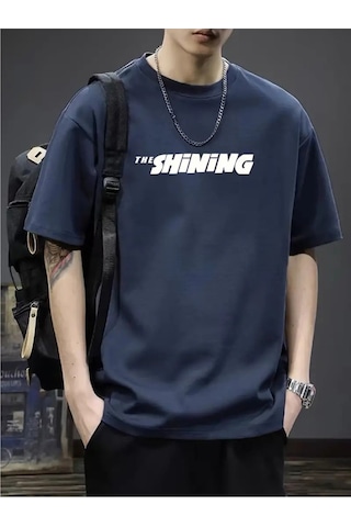 Flood Of Style Erkek Lacivert Shining Baskılı Oversize