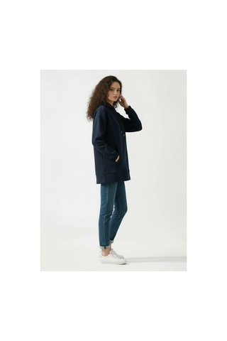 Lyvean Kapşonlu 3 İplik Penye Sweatshirt Lacivert