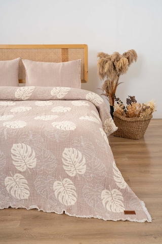 Forest Bej Çift Kişilik 3 Parça 240x260 Cm Pike Takımı Daily Set Bej