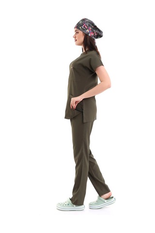 Bflex Unisex Likralı Yarasa Kol Takım - 6427 Haki Yeşili