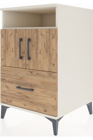 Kronos Komodin 2 Raflı Tek Çekmeceli 2 Kapaklı 60x59x96 Aytaşı-çam Aytası