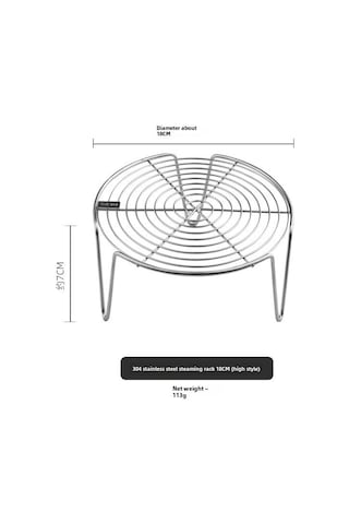 Youtek 304 Çelik Güzergahlı 18cm Yüksek Ayaklı Buhar Tepsisi - Ev Mutfak Buharlama, Fırınlama, Fritöz İçin Çok Amaçlı Alet Diğer