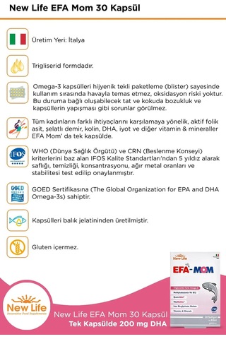 New Life Efa Mom 30 Kapsül 2 Adet