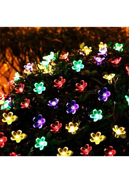 Rgb Çiçek Motifli Güneş Enerjili Led Bahçe Aydınlatması Renkli Solar Çiçek Işıldağı Rgb / Renkli