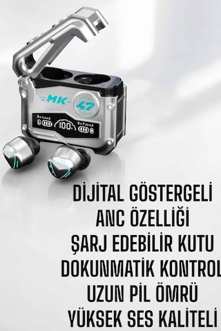 Oyuncu Kulaklığı Bluetooth Bağlantılı Anc Özelliği 5.0 Bluetooth Uczmk47kulaklık1