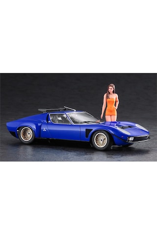 Hasegawa 20472 1/24 Ölçek, Lamborghini Jota Svr W/ıtalian Girl's Figure, Limited Edition Otomobil Plastik Model Kiti
