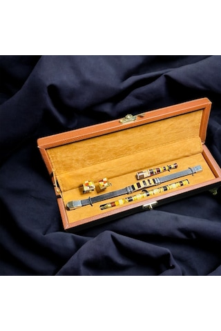 Özel Tasarım Hediyelik Damla Kehribar Set