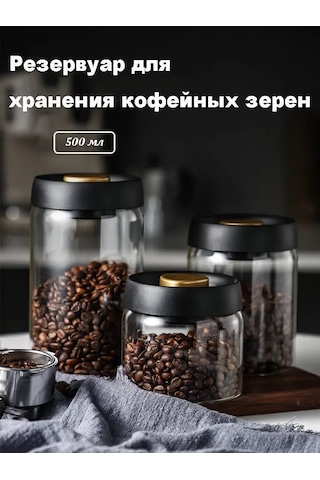 Geeroyoo Ev Mutfakları İçin Vakumlu Saklama Kabı - 500ml Borosilikat Cam Gıda Saklama Kavanozu Şeffaf