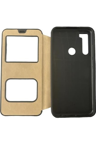 Jopus Redmi Note 8 İle Uyumlu Premium Kapaklı Kılıf Gold Gold