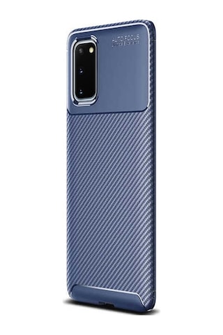 Apsuwa Galaxy Uyumlu S20 Plus Kılıf Negro Karbon Fiber Silikon
