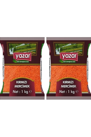 Yazar Yerli Kırmızı Mercimek 2 x 1 KG